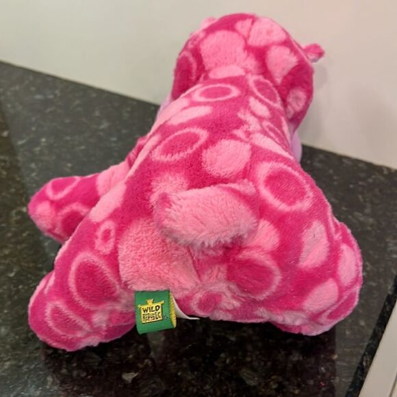 Wild Republic Pink Hippo Plush 12 Inch Big Sweet Eyes Sparkle Colorful 2… - Picture 6 of 9